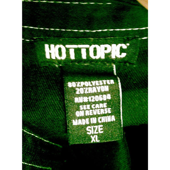 Hot Topic Black with White Stitching Overalls Skirt Women's XL - Picture 6 of 6